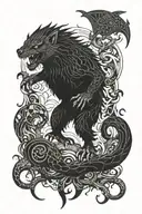 cryptid tattoo design idea