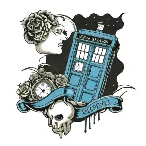 tardis tattoo design idea