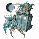 tardis tattoo design idea
