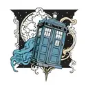 tardis tattoo design idea