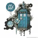 tardis tattoo design idea