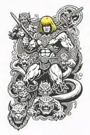 he-man tattoo design idea