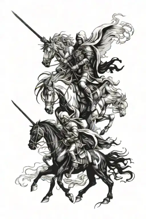 The four horsemen of the apocalypse tattoo design idea