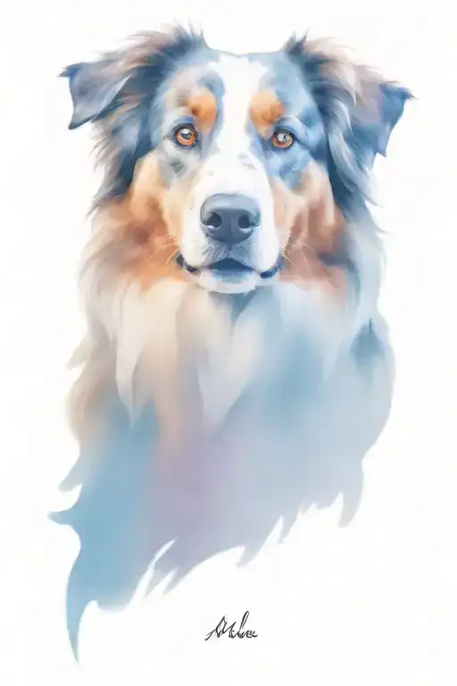 Merle Australian shepherd I tattoo design idea