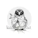 Generate an image of a detailed, black and white tattoo design. The central figure is Baba Yaga's hut, standing on chick tattoo design idea