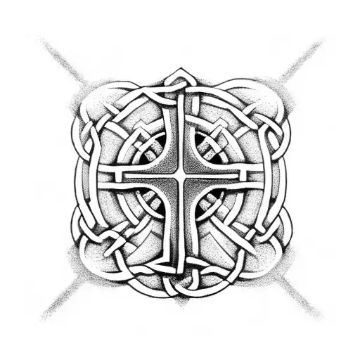 celtic cross tattoo design idea