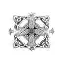 celtic cross tattoo design idea