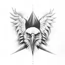 Eagle Wings With Blood Theme tattoo design idea
