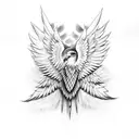 Eagle Wings With Blood Theme tattoo design idea