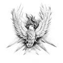 Eagle Wings With War Theme tattoo design idea