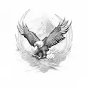 Eagle Wings With War Theme tattoo design idea