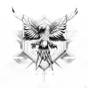 Eagle Wings With War Theme tattoo design idea