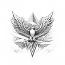 Eagle Wings With War Theme tattoo design idea