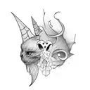 half sleeve witchy tattoo design idea