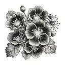 geranium with constellations tattoo design idea