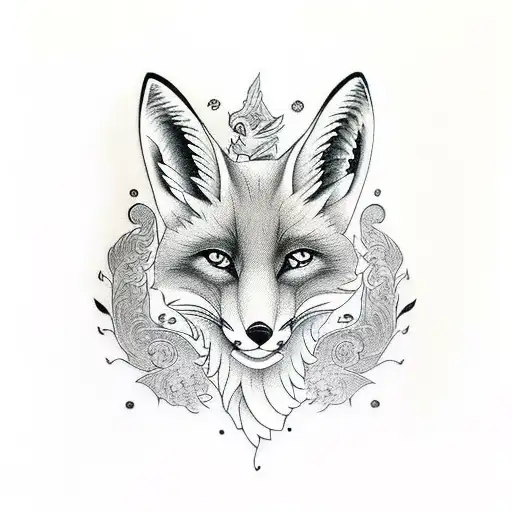 915 Fox tattoo sketch Vector Images  Depositphotos