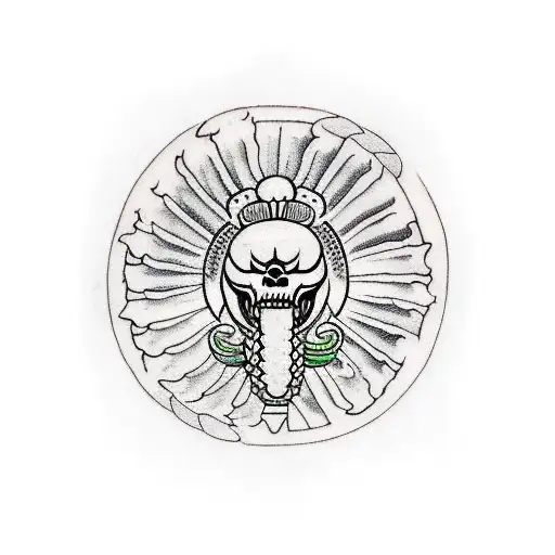 Kukulkan y calendario azteca tattoo design idea