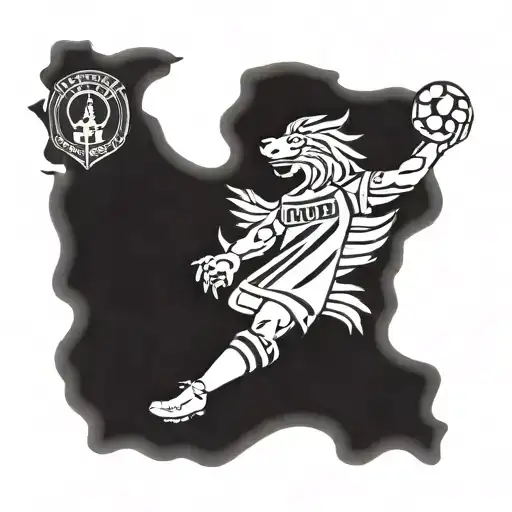 Combine the logos of Aston Villa and Notts County in a creative way tattoo design idea