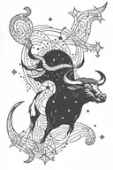 Taurus Constellation tattoo design idea