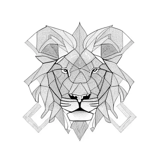 lion and lamb tattoo design idea