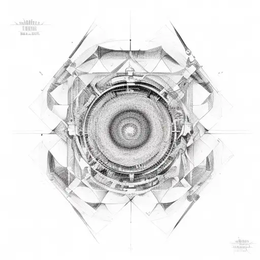 tool band Fibonacci space tattoo design idea