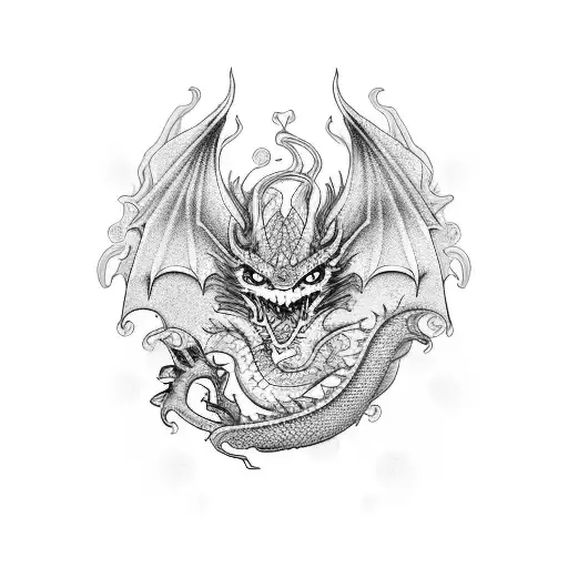 dragon japon sexy mujer amante muerte tribal manga completa fairy ethereal tattoo design idea