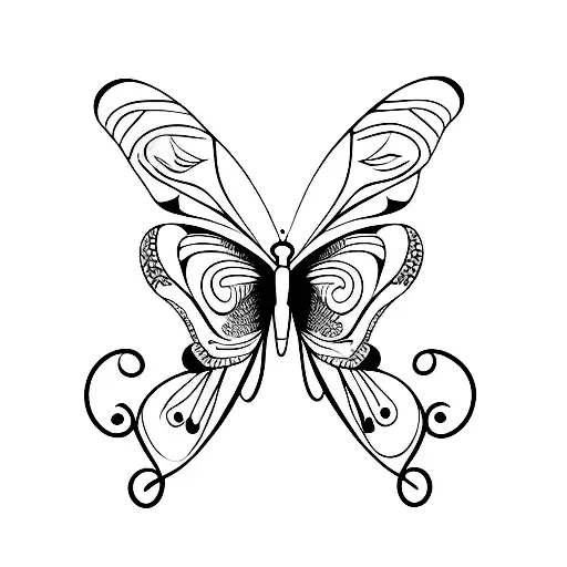 Butterfly that shows dominance tattoo design idea