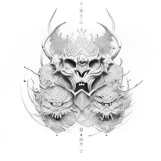 dominance, masculanity tattoo design idea