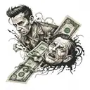 risk and money tattoo design idea