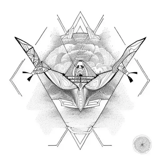 kayaking tattoo design idea