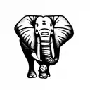 Elephant tattoo design idea