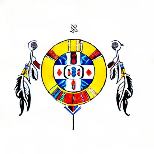 a logo for the posh creek indians tattoo design idea