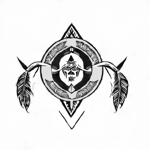 a logo for the posh creek indians tattoo design idea