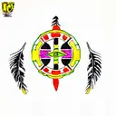a logo for the posh creek indians tattoo design idea