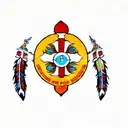 a logo for the posh creek indians tattoo design idea