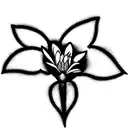 edelweiss flower with stem and 1968 tattoo design idea