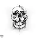 skull crotch tattoo design idea