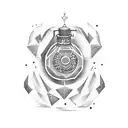 magic spellbook tattoo design idea