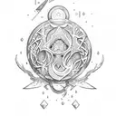 magic spellbook tattoo design idea