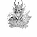 wizard's spell tattoo design idea