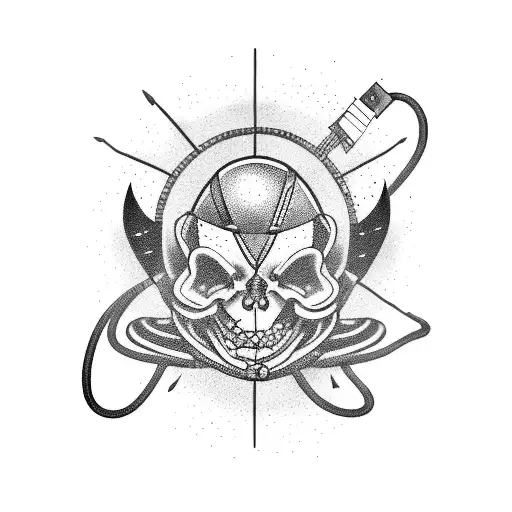 electricity and rock n roll tattoo design idea
