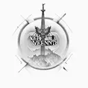 modern typography that says "vere venit" tattoo design idea