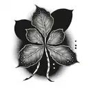 Bay leaf clover tattoo design idea