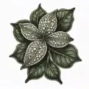 Bay leaf clover tattoo design idea