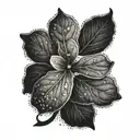 Bay leaf clover tattoo design idea