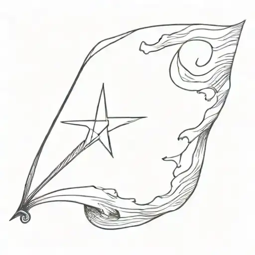 White flag tattoo design idea