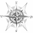 compass anchor camping nature tattoo design idea