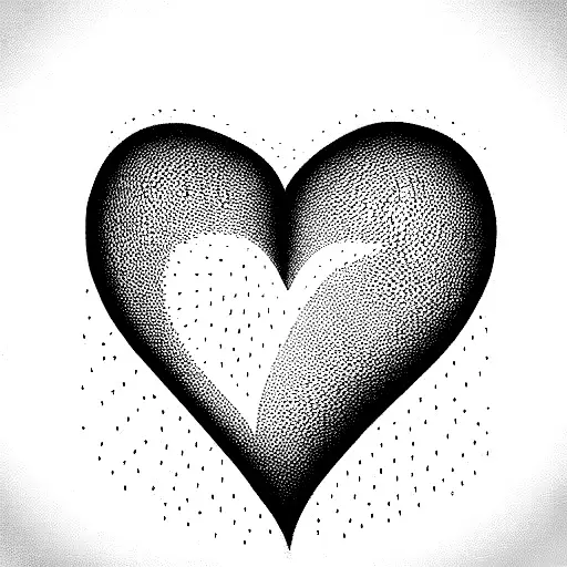 outline of a duck and a heart tattoo design idea