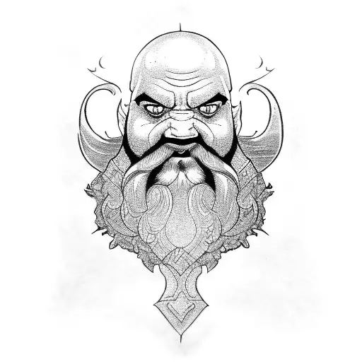 dwarven  tattoo design idea