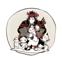 foo dog with samurai tattoo design idea